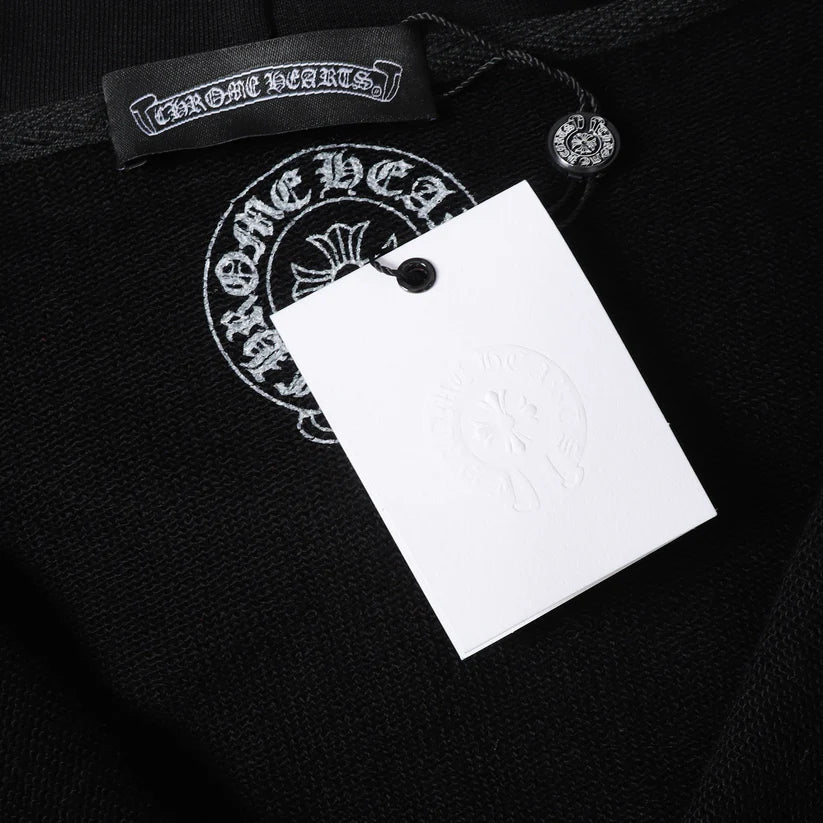 Chrome Hearts Deadly Doll Pink Cross Scroll Zip Up Hoodie 9821