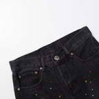 Chrome Hearts Cross Patch Embroidered & Hand-Painted Denim Shorts 9927