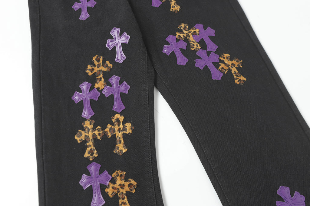 Chrome Hearts Cross Patch Denim Jeans 9981