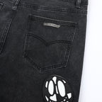 Chrome Hearts Grey jeans with colored crosshatch