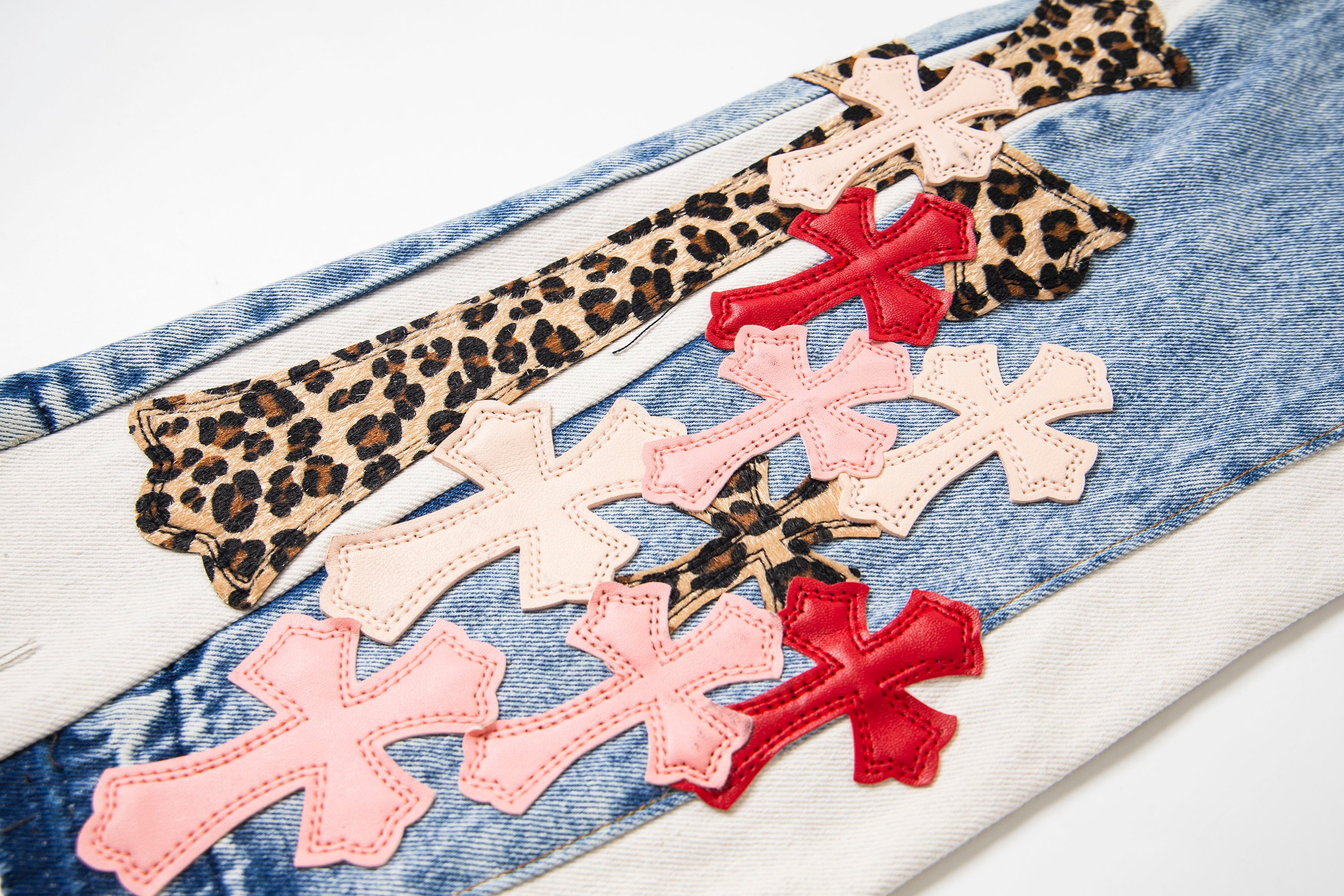 Chrome Hearts Gallery Dept Cross Patch Flare Denim Jeans 8186