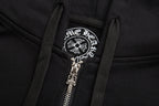 Chrome Hearts Letter Printed Long Cross Flower Arm Zipper Sweatshirt 5007