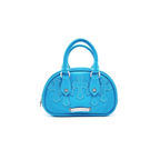 Chrome Hearts Blue Leather Cross Patch Mini Gym Bag