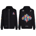 Chrome Hearts Multi-Color Cemetery Cross Logo Zip Up Hoodie 5015