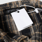 Chrome Hearts Embroidered Leather Cross Detail Flannel Shirt