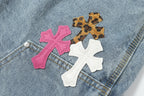Chrome Hearts Vintage Cross Patchwork Washed Carpenter Denim Shorts 201