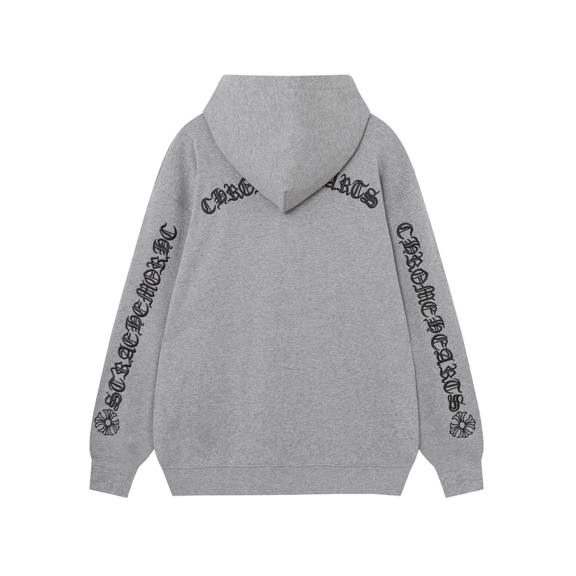 Chrome Hearts Script Logo Classic Zip Up Hoodie 9811