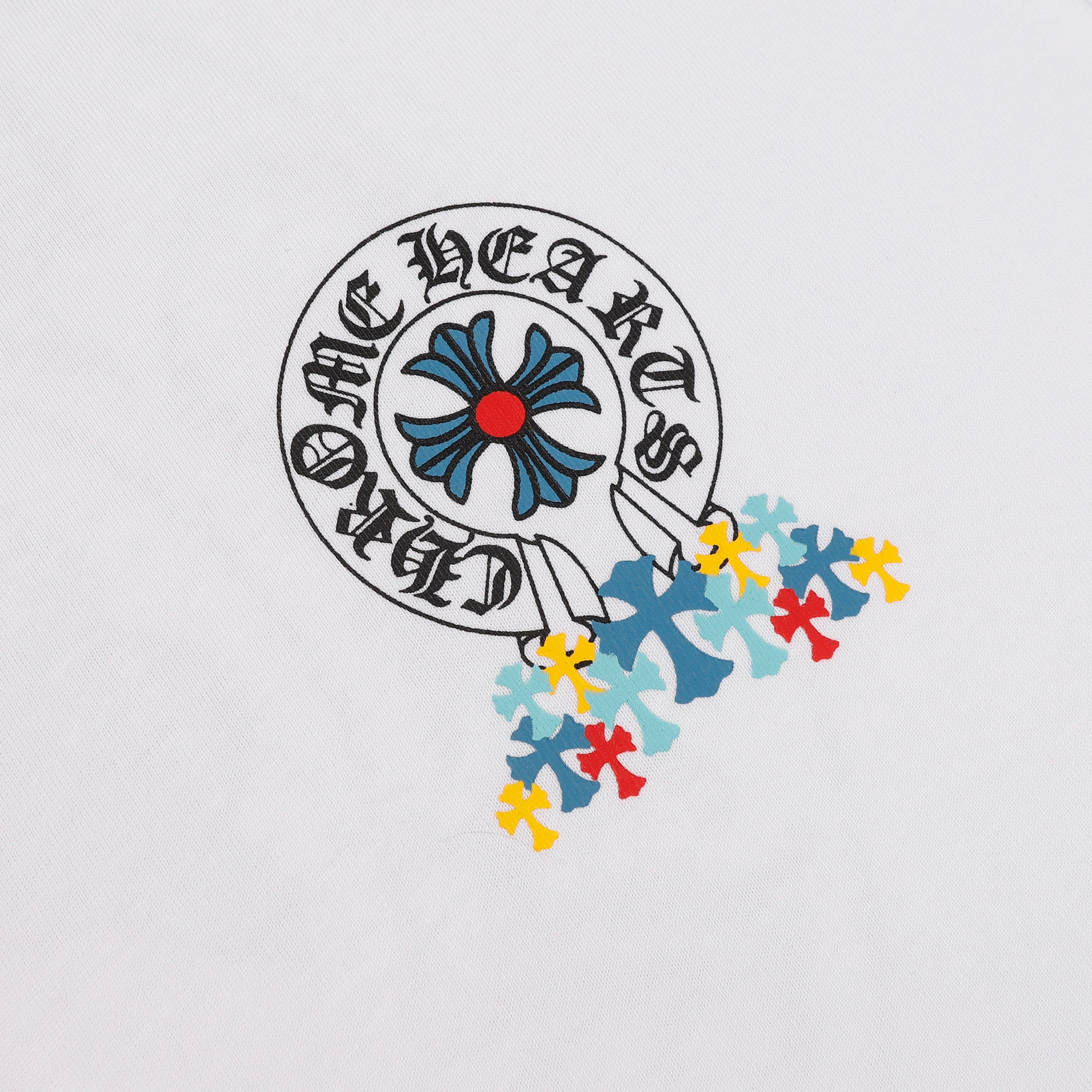 Chrome Hearts Vintage Horseshoe & Multicolor Cross Print Tee 9985